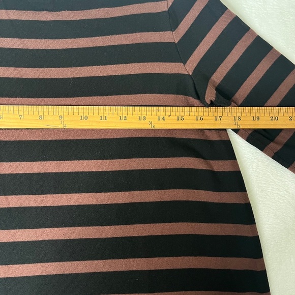 The Nines x Hatch Tunic Shift Dress XS Brown Black Striped Maternity Target Boxy - Picture 7 of 11